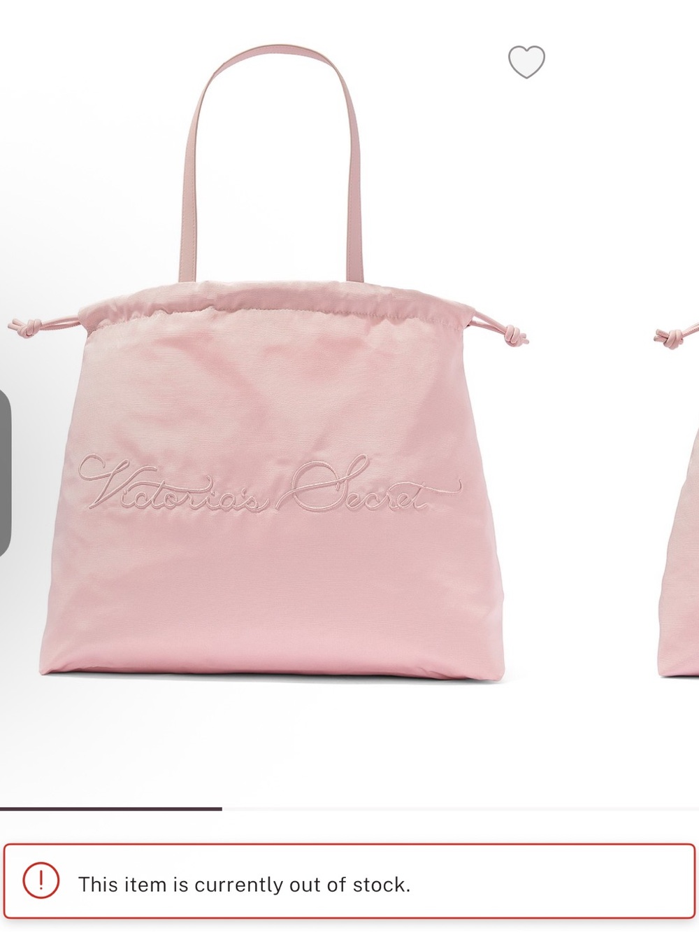 Victoria's Secret Light Pink Drawstring Tote